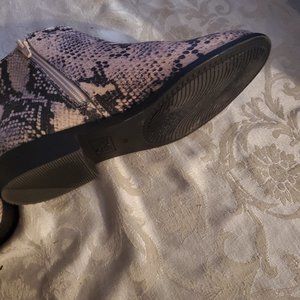 Snake skin booties